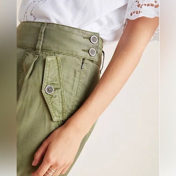 Anthropologie Green Cargo Harem Ankle Pants - Size 4 - Picture 3 of 9